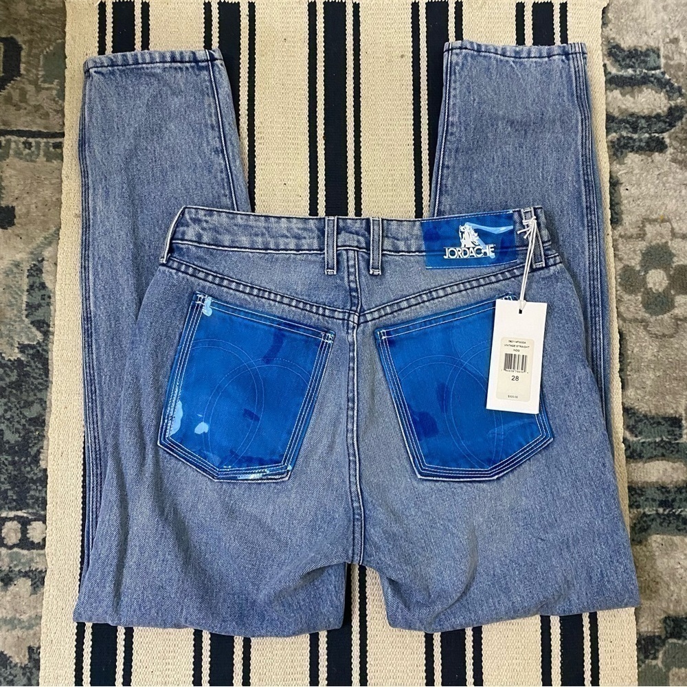 New JORDACHE Vintage Straight Leg Jeans Size 28